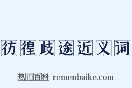 彷徨歧途近义词是什么意思的图片